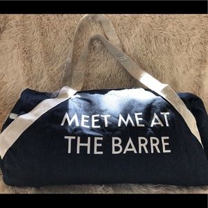 NWOT “Meet Me at the Barre” gym/duffel bag.